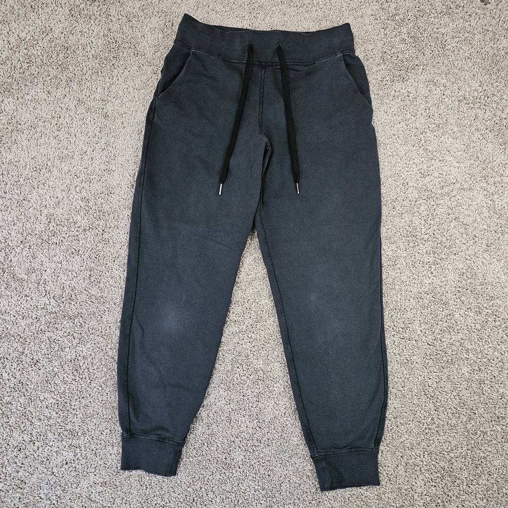 Lululemon Loop Back Joggers Size 8 Acid Rubber Dye Black 28" W5AKYS